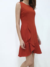 Side Waterfall Dress - Burnt Orange (Non-returnable) - Ferlicious